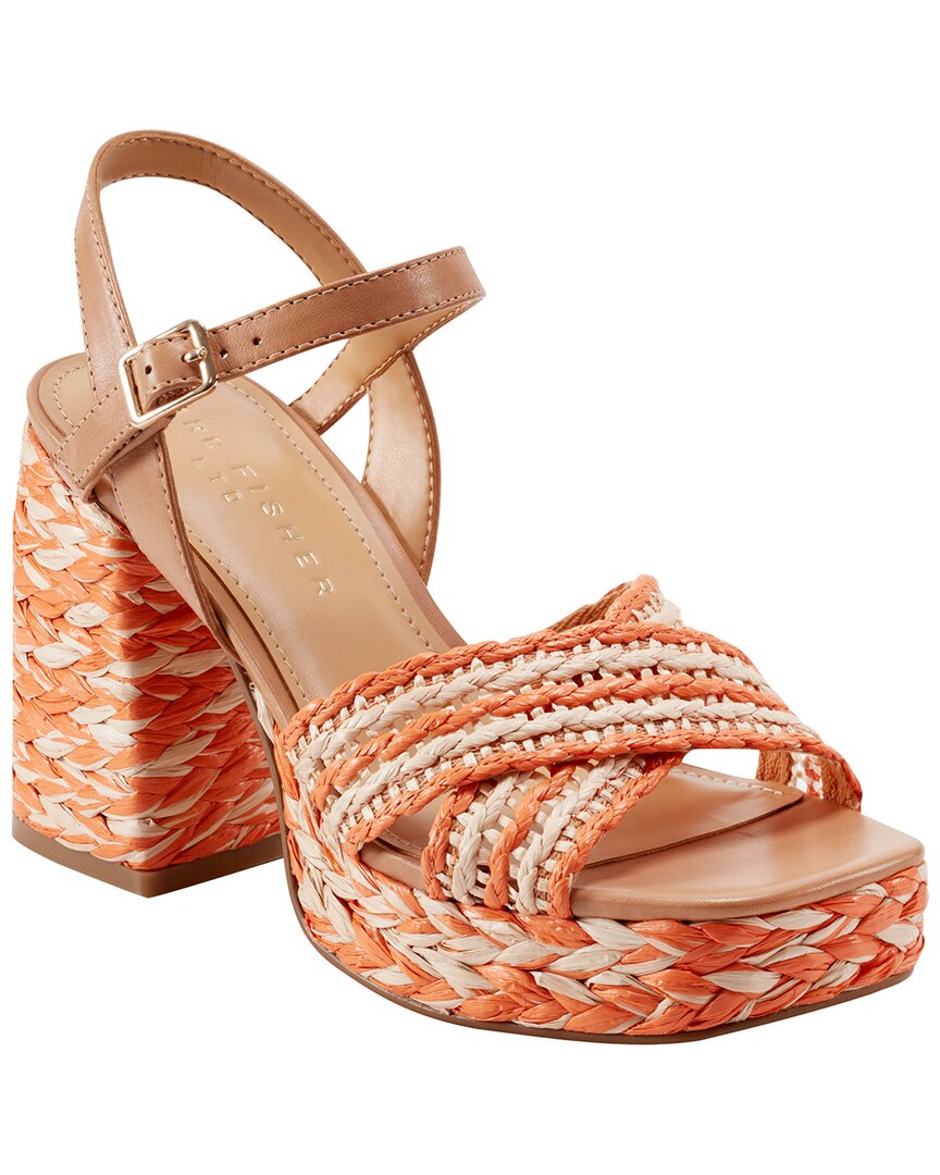 Marc Fisher Ltd Juliey Leather-Trim Sandal