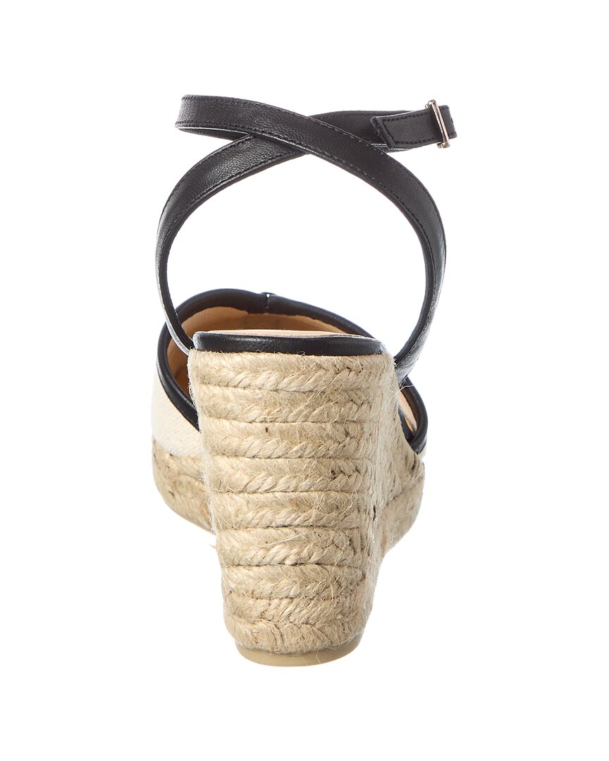 Castañer Cecilia Canvas & Leather Wedge Sandal