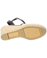 Castañer Cecilia Canvas & Leather Wedge Sandal