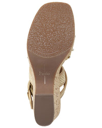 Linea Paolo Varena-L Raffia & Leather Wedge Sandal