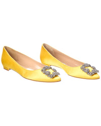 Manolo Blahnik Manolo Blahnik Hangisi Satin Flat