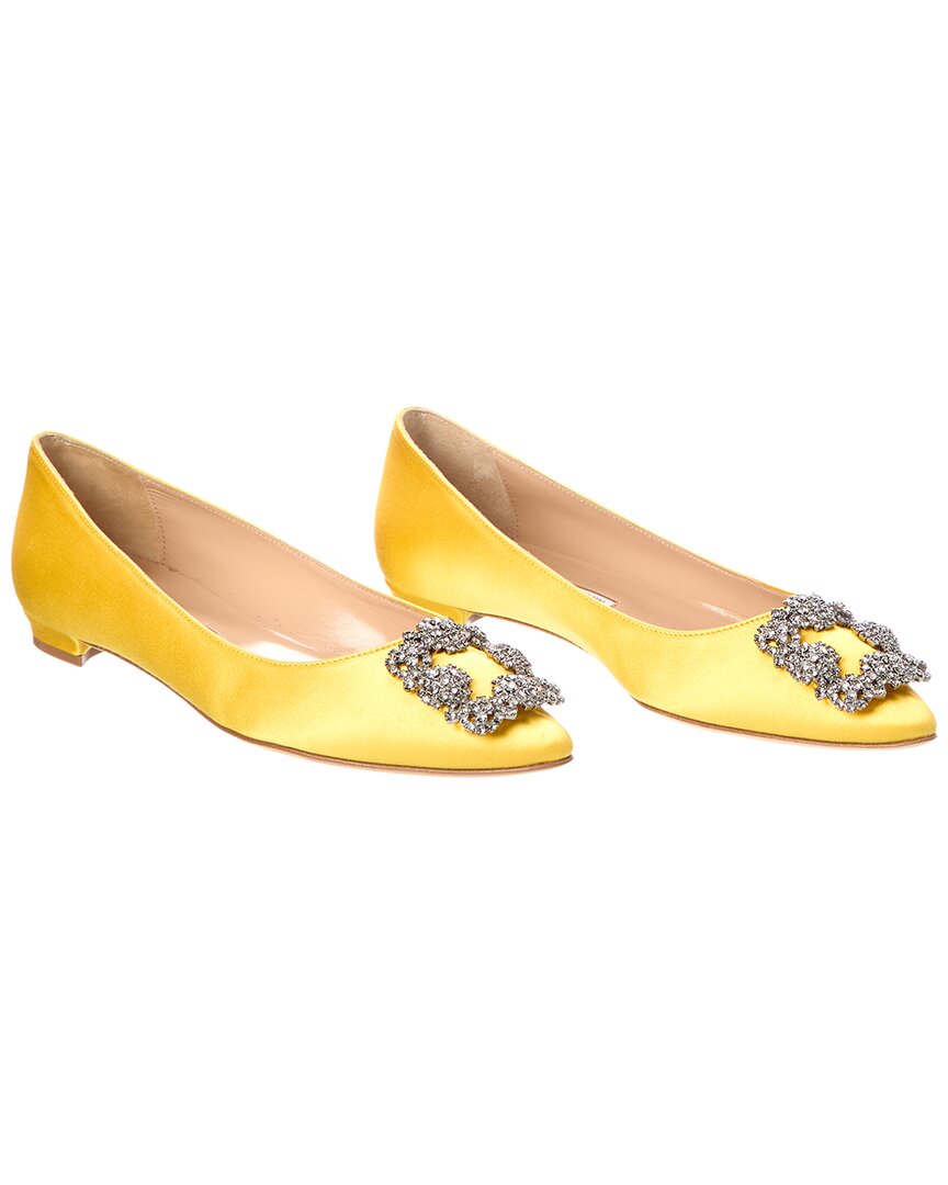 Manolo Blahnik Manolo Blahnik Hangisi Satin Flat