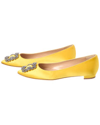 Manolo Blahnik Manolo Blahnik Hangisi Satin Flat