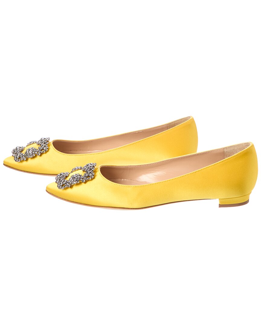 Manolo Blahnik Manolo Blahnik Hangisi Satin Flat