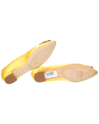 Manolo Blahnik Manolo Blahnik Hangisi Satin Flat