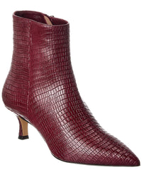 M By Bruno Magli Nerina Snake-Embossed Leather Bootie