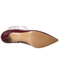 M By Bruno Magli Nerina Snake-Embossed Leather Bootie