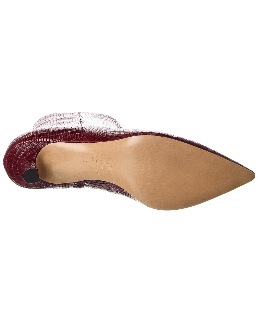 M By Bruno Magli Nerina Snake-Embossed Leather Bootie