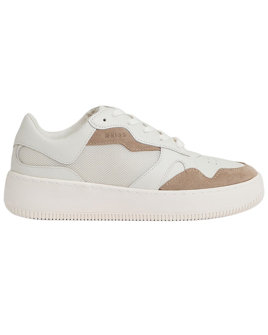 Reiss Ruth Leather & Suede Low-Top Trainer