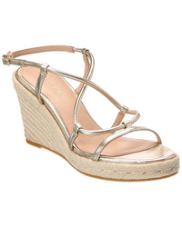 Stuart Weitzman Stuart Weitzman Nilla Espadrille Leather Wedge Sandal