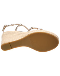Stuart Weitzman Stuart Weitzman Nilla Espadrille Leather Wedge Sandal