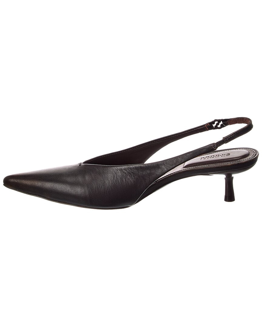 Simkhai Sylvie Distressed Leather Slingback Sandal