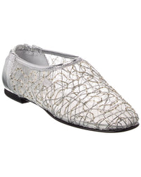 Simkhai Eden Metallic Lace Mesh & Leather Ballet Flat