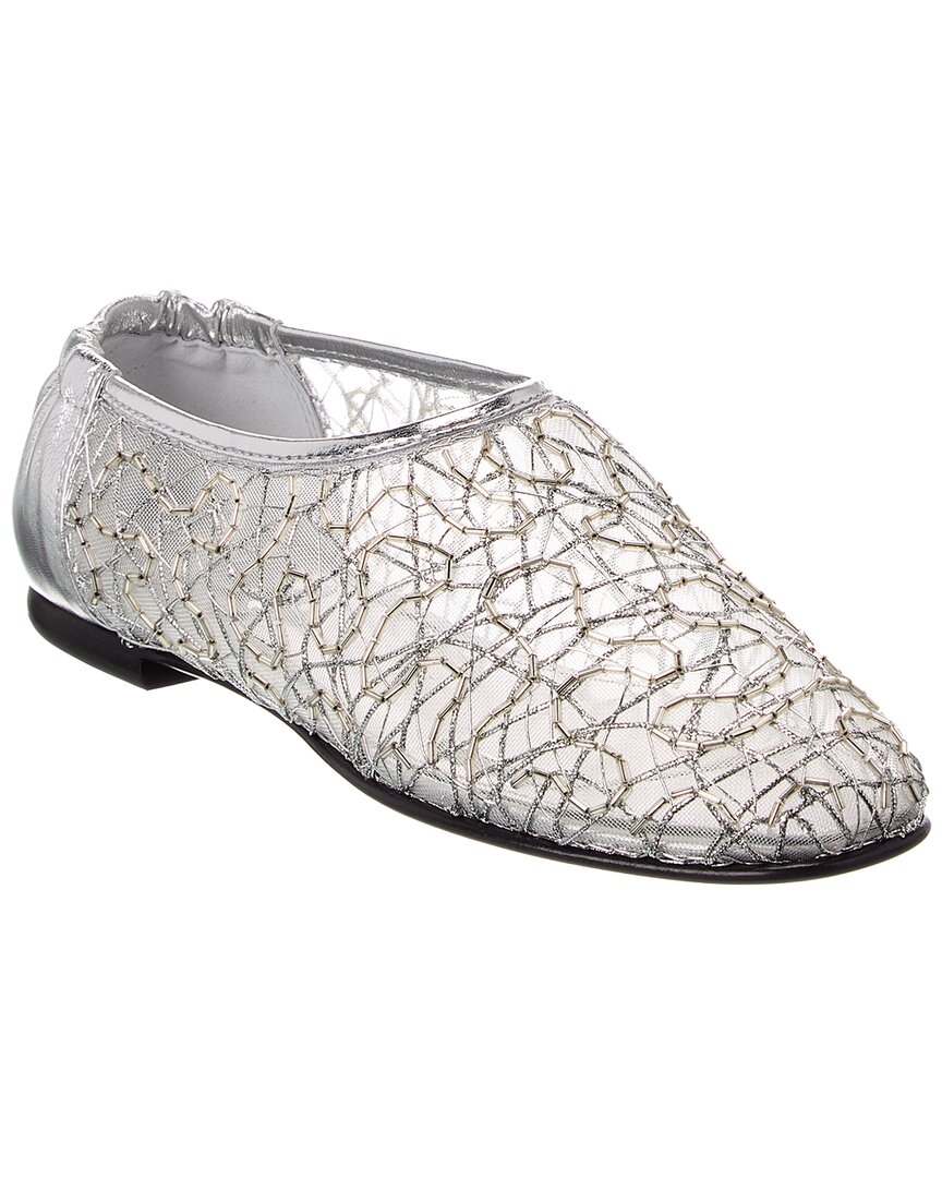Simkhai Eden Metallic Lace Mesh & Leather Ballet Flat