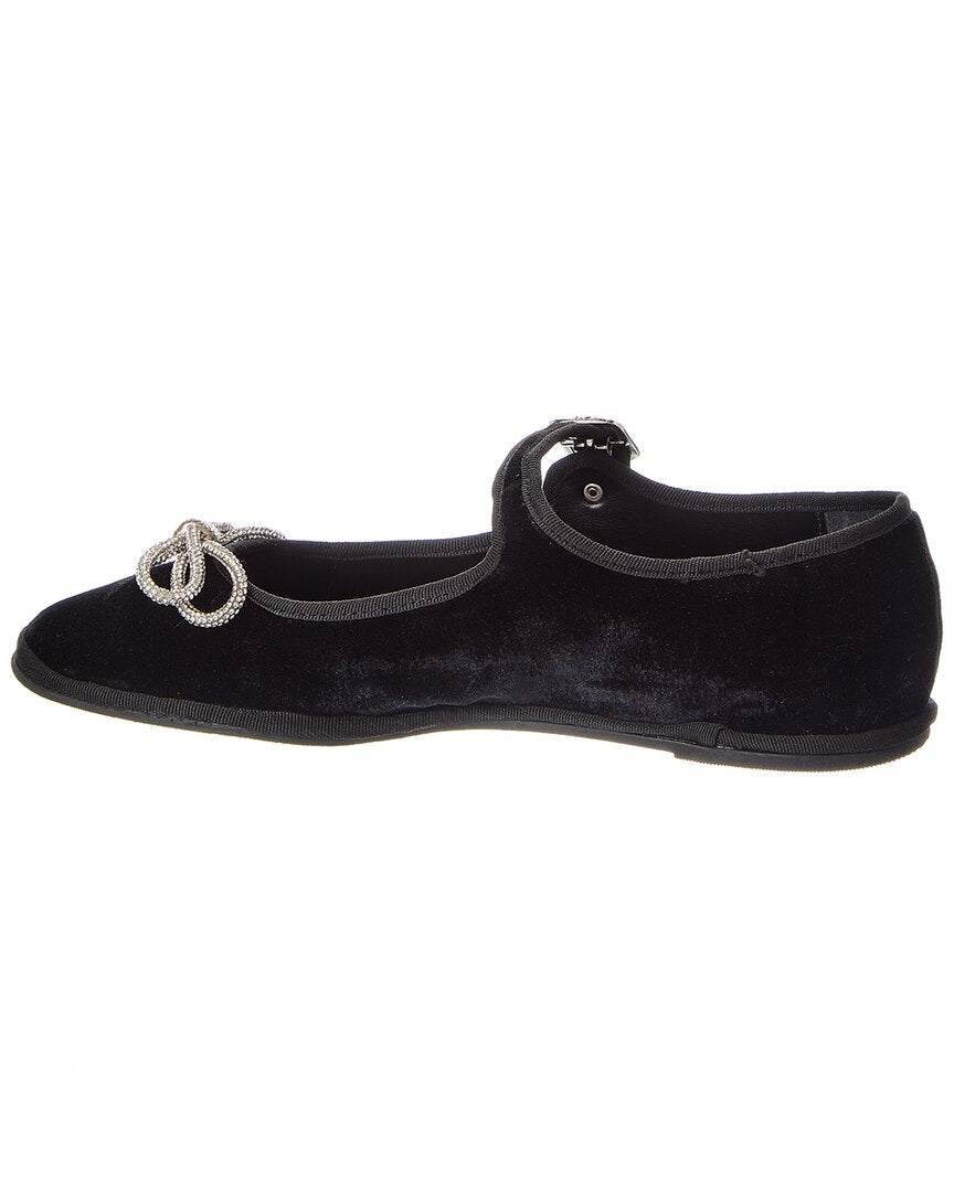 Schutz Clarissa Lace Velvet Ballet Flat
