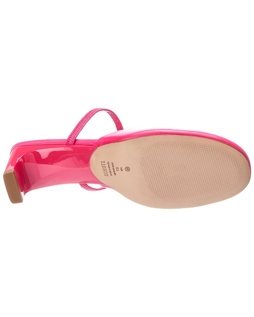 Schutz Bertie Mid Block Leather Pump