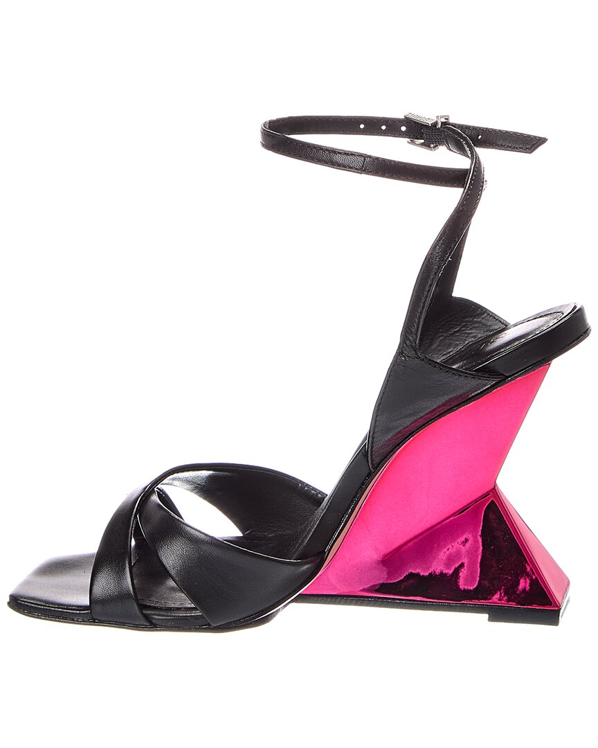 Schutz Jill Leather Wedge Sandal