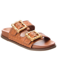 Schutz Enola Sporty Leather Woven Sandal