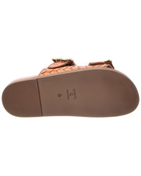 Schutz Enola Sporty Leather Woven Sandal
