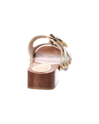 Schutz Juno Mid Block Leather Sandal