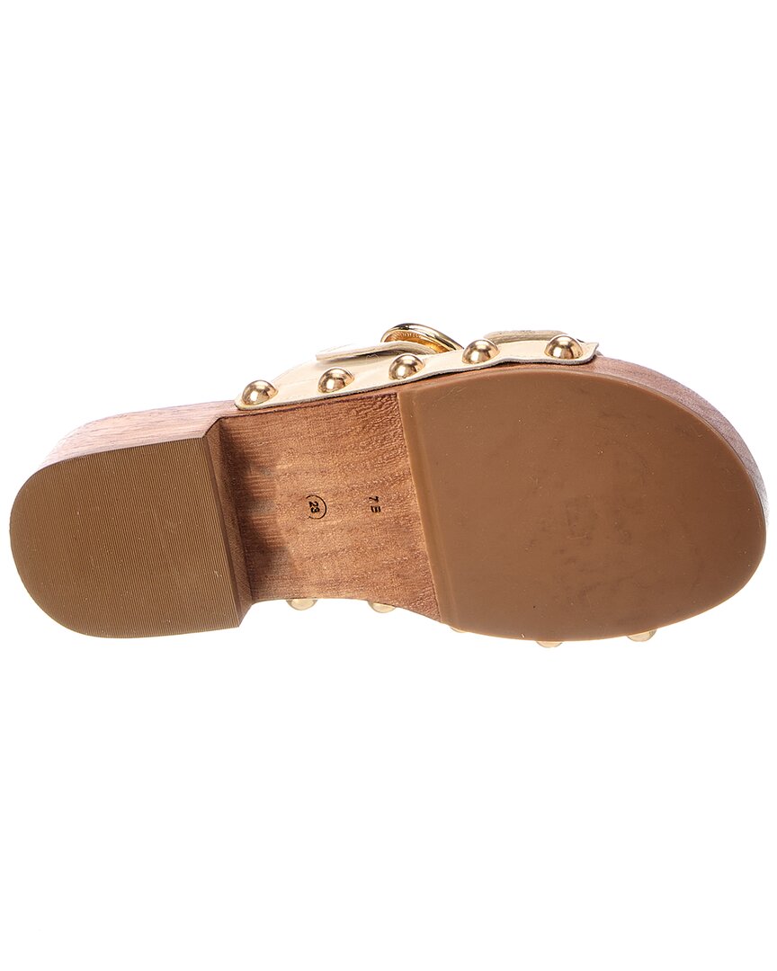 Schutz Juno Mid Block Leather Sandal
