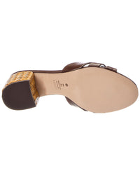 Schutz Keefa Straw Leather Sandal