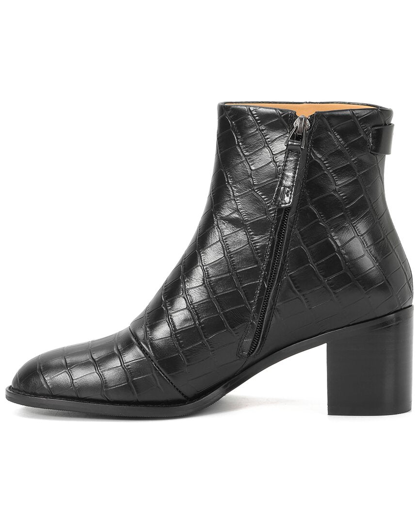 Tiffany & Fred Paris Embossed Leather Bootie