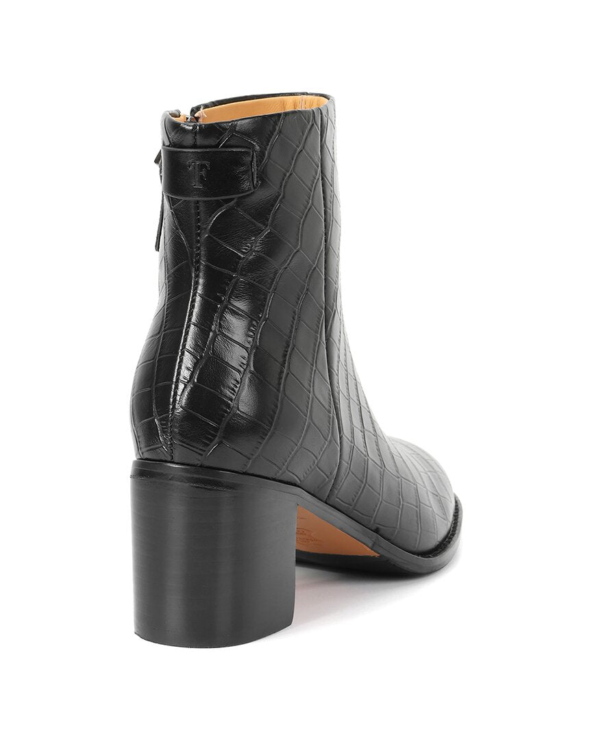 Tiffany & Fred Paris Embossed Leather Bootie