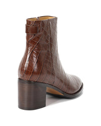 Tiffany & Fred Paris Embossed Leather Bootie