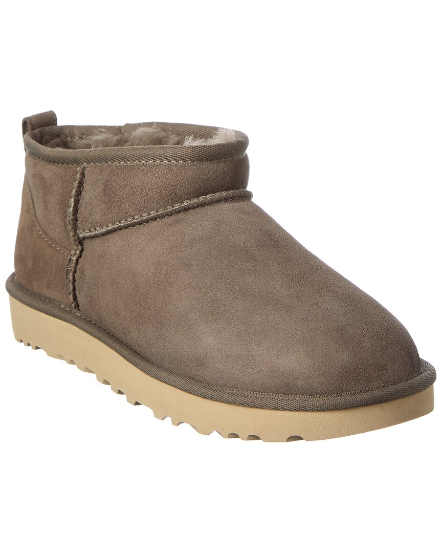 Ugg Classic Ultra Mini Suede & Shearling Boot