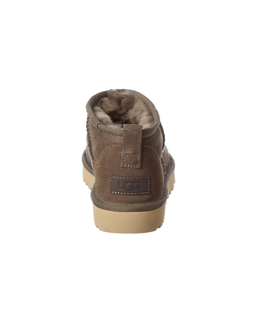 Ugg Classic Ultra Mini Suede & Shearling Boot