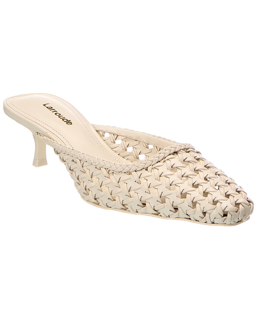 Larroude Larroude Amal Macrame Leather Mule