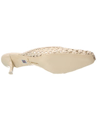 Larroude Larroude Amal Macrame Leather Mule
