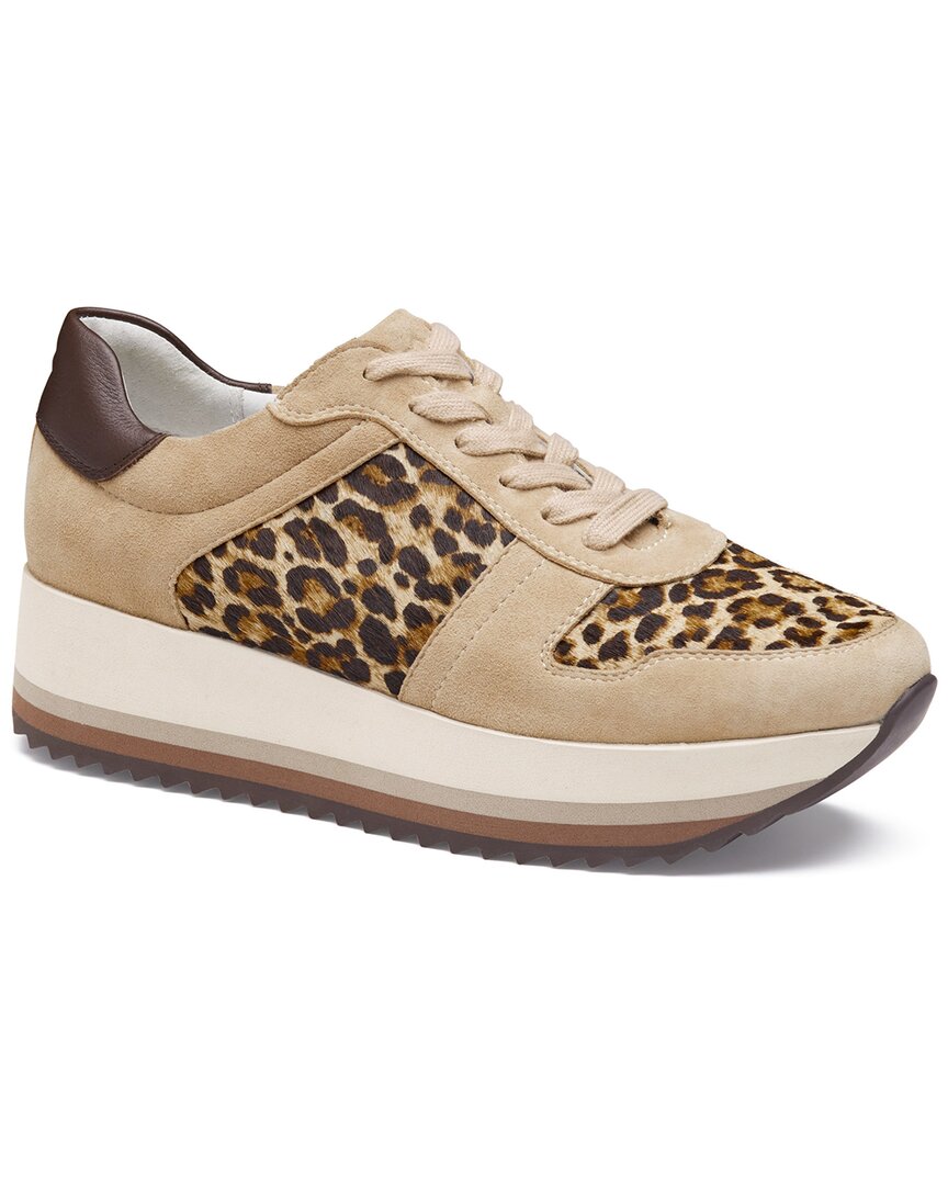 Johnston & Murphy Gracie Suede & Haircalf Sneaker