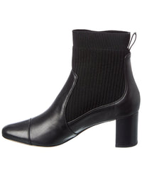 Alexandre Birman Becky 60 Knit & Leather Bootie