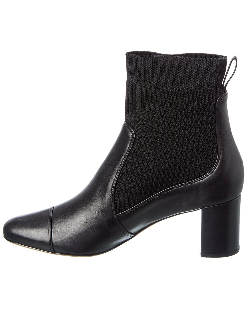 Alexandre Birman Becky 60 Knit & Leather Bootie