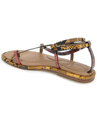 Kenneth Cole New York Paros Snakeskin-Embossed Leather-Embossed Sandal
