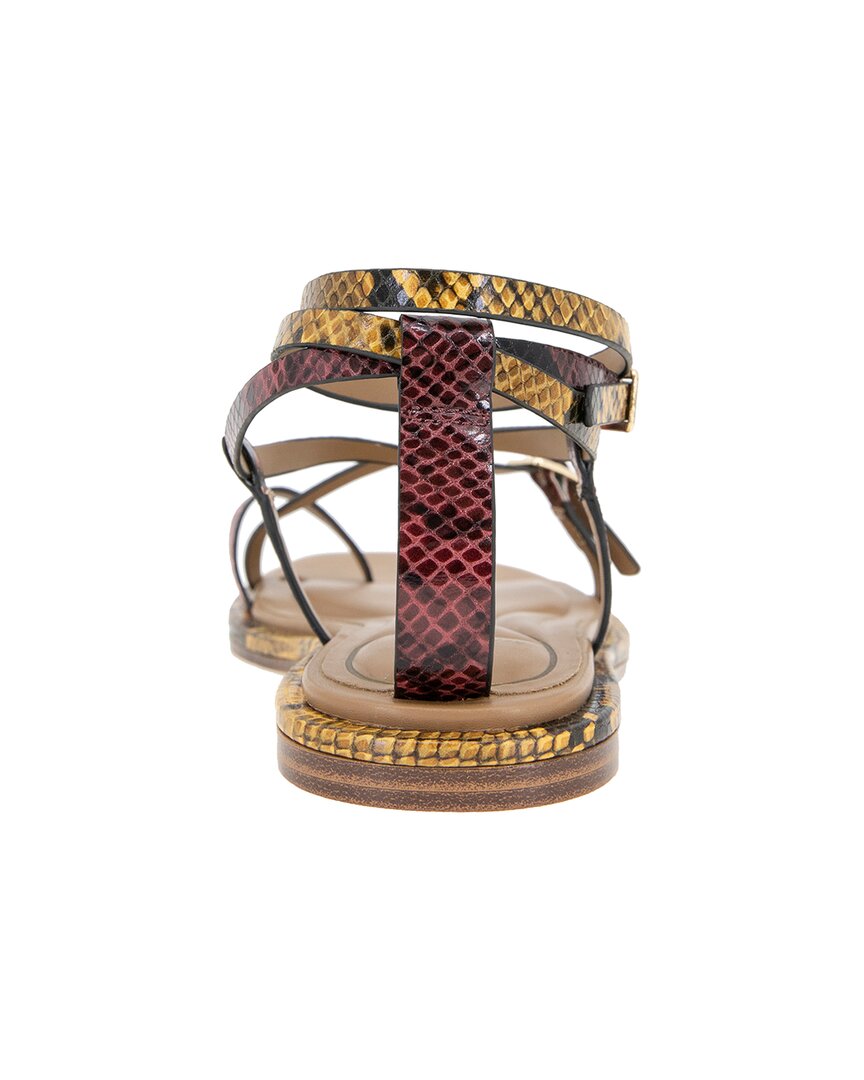 Kenneth Cole New York Paros Snakeskin-Embossed Leather-Embossed Sandal