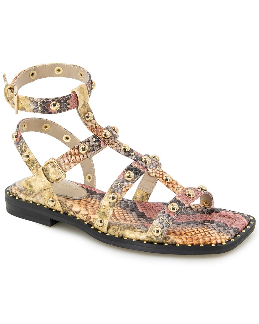 Kenneth Cole New York Ruby Snakeskin-Embossed Leather-Embossed Sandal