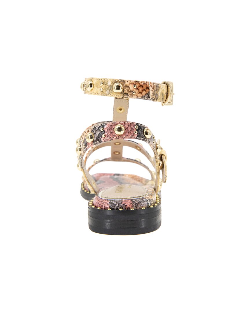 Kenneth Cole New York Ruby Snakeskin-Embossed Leather-Embossed Sandal