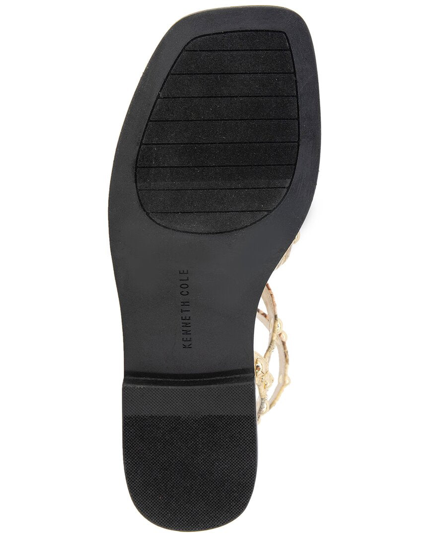 Kenneth Cole New York Ruby Snakeskin-Embossed Leather-Embossed Sandal