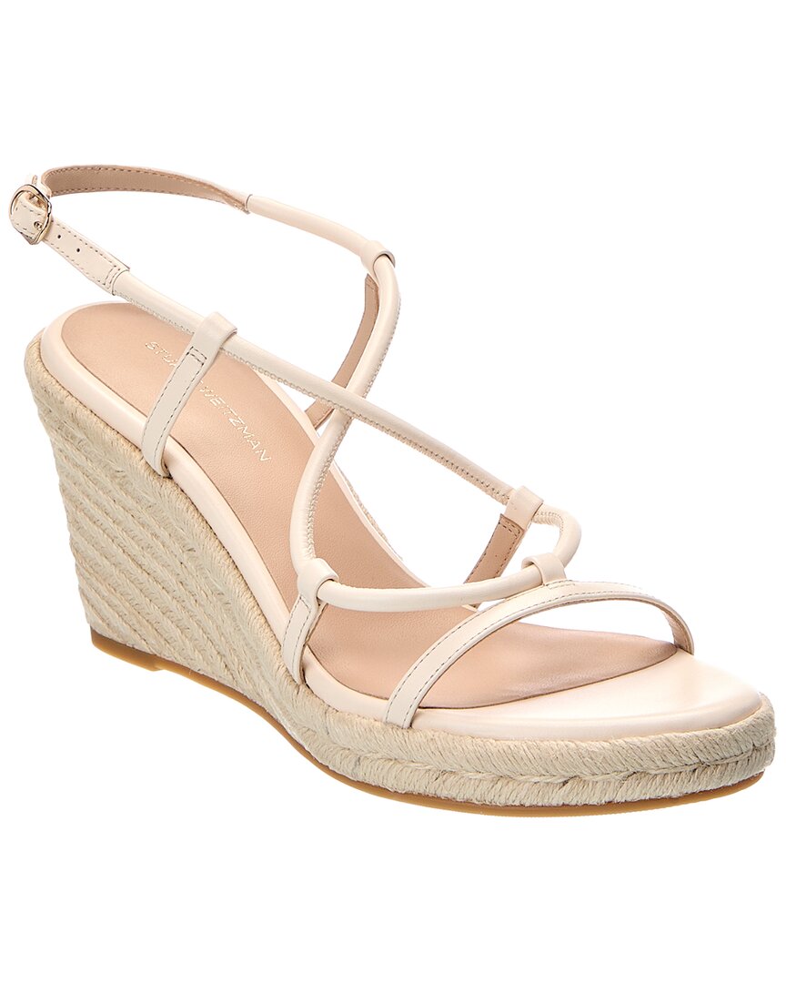 Stuart Weitzman Stuart Weitzman Nilla Espadrille Leather Wedge Sandal