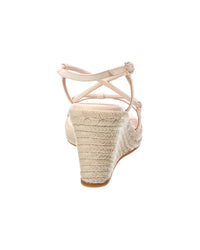 Stuart Weitzman Stuart Weitzman Nilla Espadrille Leather Wedge Sandal