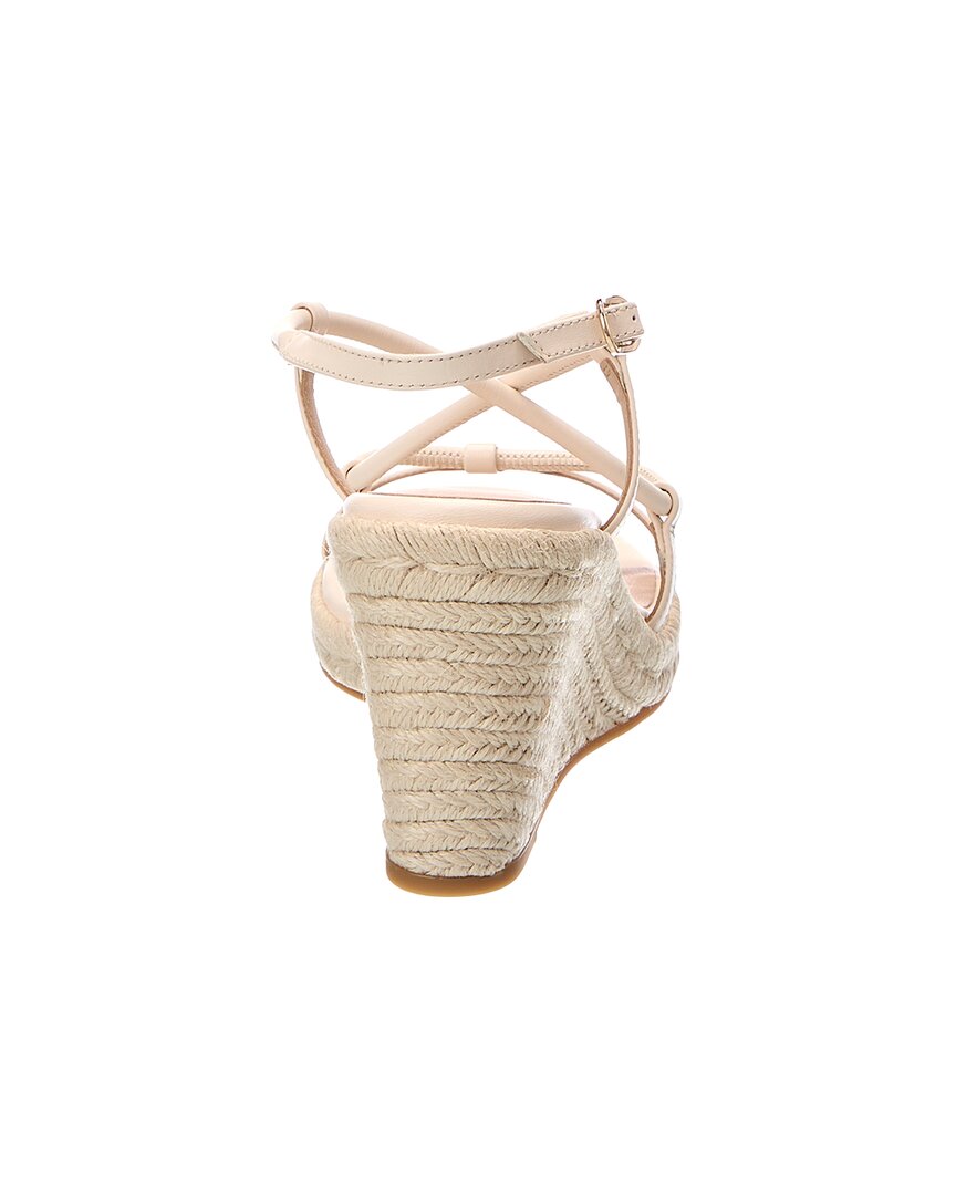 Stuart Weitzman Stuart Weitzman Nilla Espadrille Leather Wedge Sandal