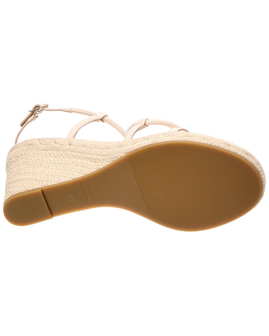 Stuart Weitzman Stuart Weitzman Nilla Espadrille Leather Wedge Sandal