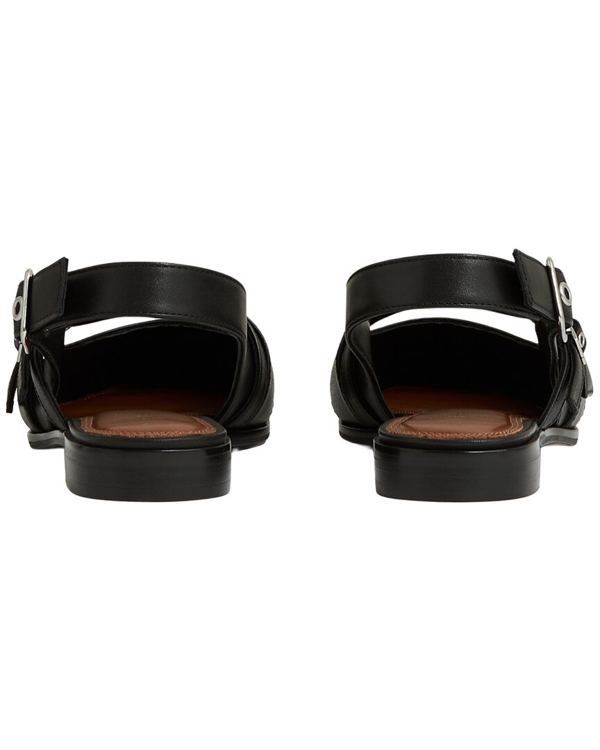 Reiss Lois Flat Buckle Leather Mule