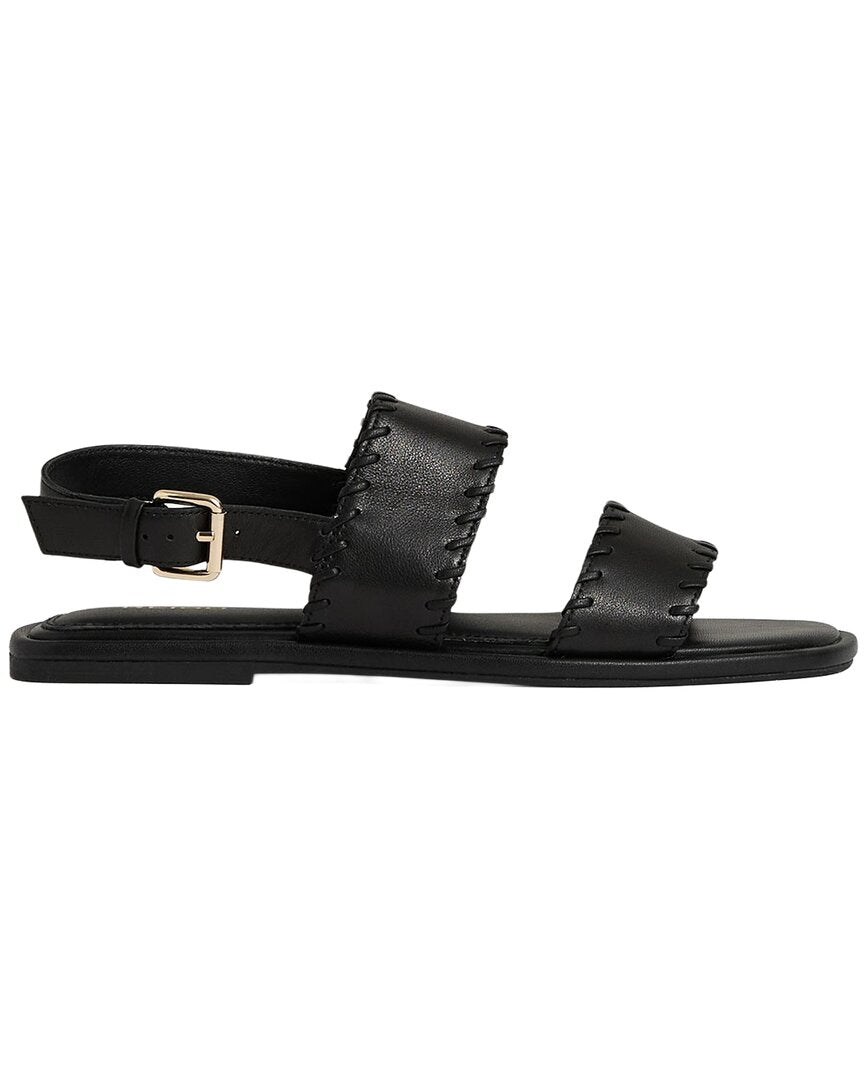 Reiss Mila Whipstitch Leather Sandal