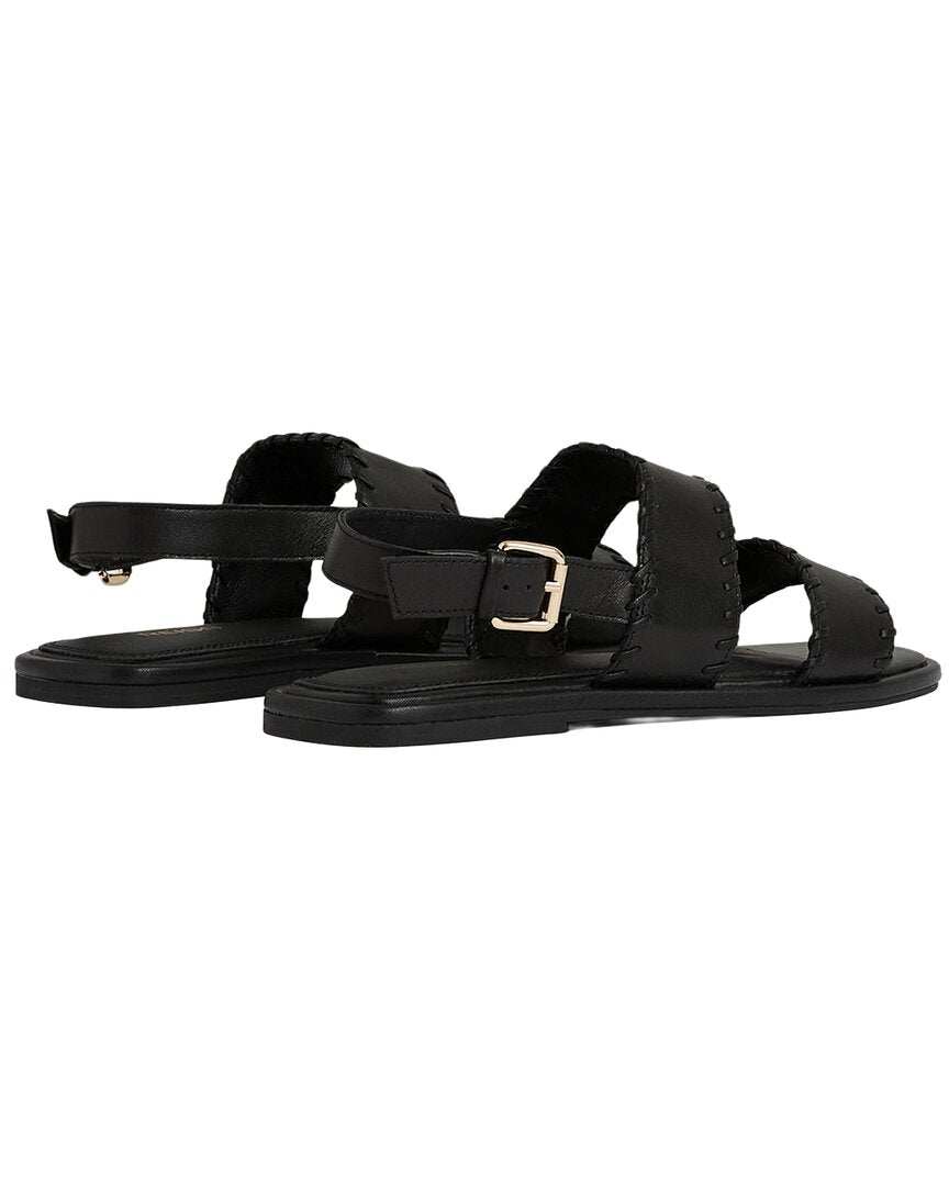 Reiss Mila Whipstitch Leather Sandal