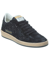 Golden Goose Ballstar Suede & Glitter Sneaker