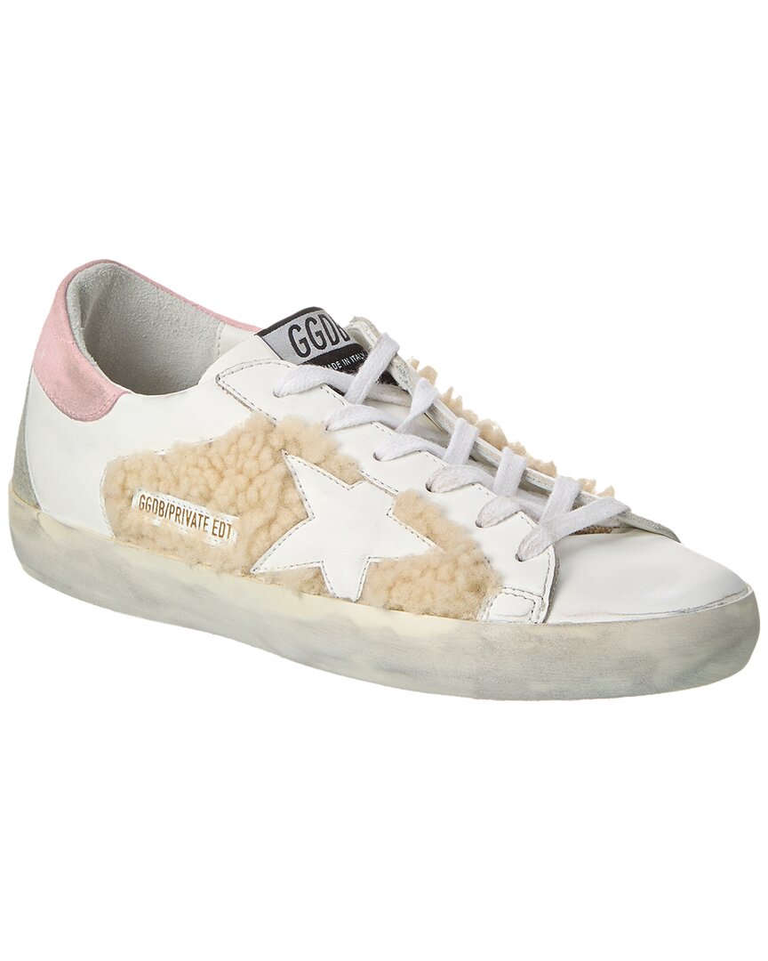 Golden Goose Superstar Shearling & Leather Sneaker White
